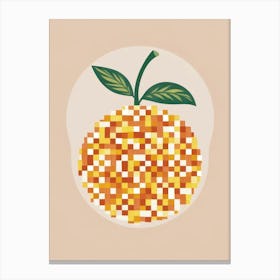 Pixel Orange Canvas Print