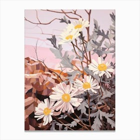 Asters 1 Flower Painting Canvas Print