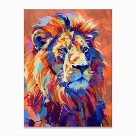 Transvaal Lion Symbolic Imagery Fauvist Painting 1 Canvas Print