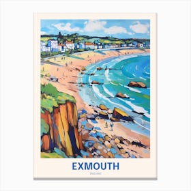 Exmouth England 7 Uk Travel Poster Canvas Print