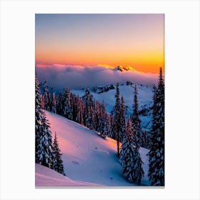 Ischgl, Austria Sunrise Skiing Poster Canvas Print
