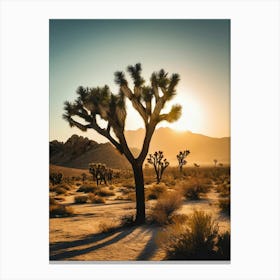 Joshua Tree In The Desert Canvas Print