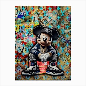 Pop Art Mickey Mouse Fashion Canvas Print