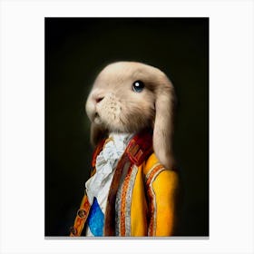 St Olaf The Rabbit Pet Portraits Canvas Print
