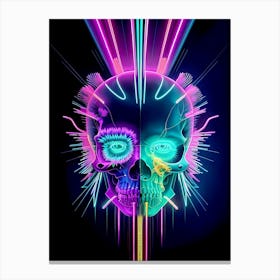 Neon Skull 3 Canvas Print