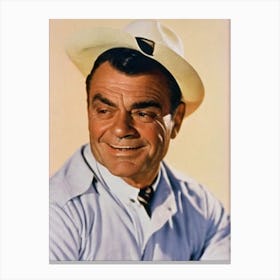 Ernest Borgnine Retro Collage Movies Canvas Print