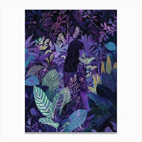 In The Garden Purple 2 Canvas Print
