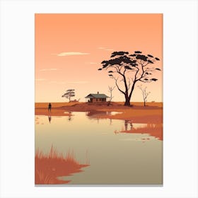 Botswana 2 Travel Illustration Canvas Print