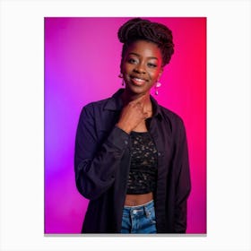 An African American Woman In Her Late Teens Or Early Twenties Her Skin Pinkish And Spotlessly Clean (6) Canvas Print