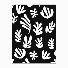 Matisse Art Leaves Black White Canvas Print