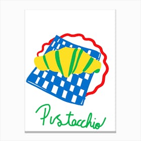 Pistachio Croissant Canvas Print