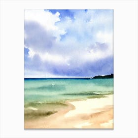 Anse Chastanet Beach 2, St Lucia Watercolour Canvas Print