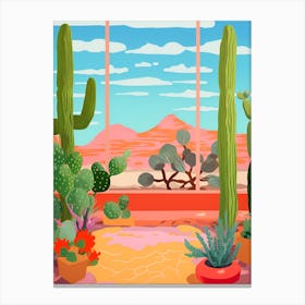 Modern Cactus Garden Canvas Print
