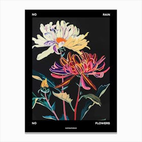 No Rain No Flowers Poster Chrysanthemum 2 Canvas Print
