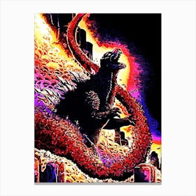 Godzilla Vs Kaiju 1 Canvas Print