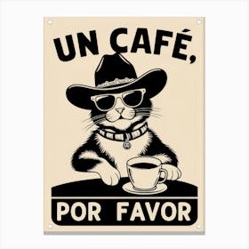 Un Cafe Por Favor 1 Canvas Print