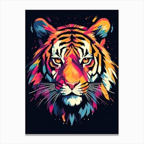 Tiger Art In Minimalism Style 3 Canvas Print