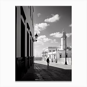 Cadiz, Spain, Black And White Analogue Photography 4 Canvas Print