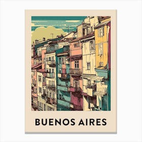Buenos Aires 3 Vintage Travel Poster Canvas Print