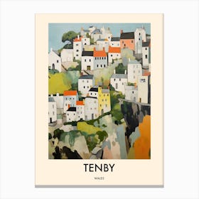 Tenby (Wales) Painting 2 Travel Poster Canvas Print