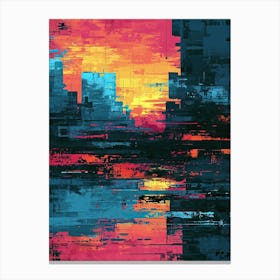Voxel Vistas | Pixel Art Series Canvas Print