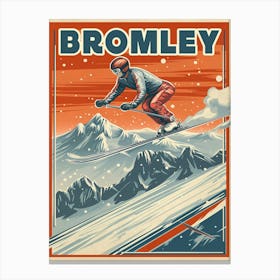 Bromley Mountain: A Vintage Ski Poster Canvas Print