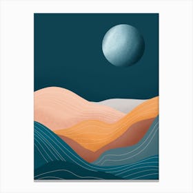 Moon Landscape Canvas Print