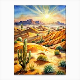 Cactus Desert 2 Canvas Print