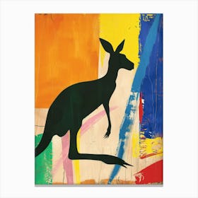 Kangaroo 4 Cut Out Collage Canvas Print