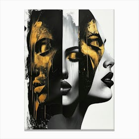 Black And Gold 59 Canvas Print