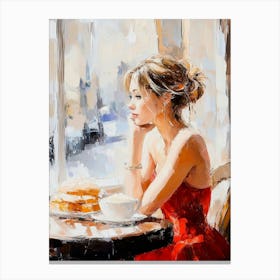 Girl At The Window Canvas Print