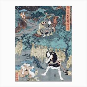 Act V Meeting Of Kampei And Yagorō, Kampei Pays To Join The Rōnin In Vengeance With Money Stolen By Canvas Print