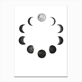 Phases Of The Moon Canvas Print