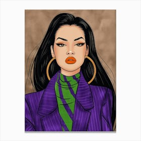 Asian Fashion Illustration 2 Canvas Print