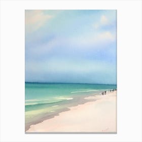 Clearwater Beach 2, Florida Watercolour Canvas Print