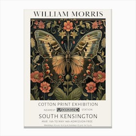 William Morris Vintage Butterfly Canvas Print