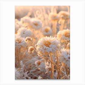 Frosty Botanical Marigold 3 Canvas Print