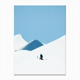 Appi Kogen, Japan Minimal Skiing Poster Canvas Print