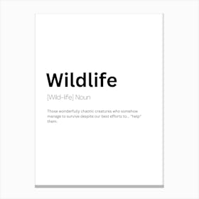 Wildlife Definition Meaning Canvas Print