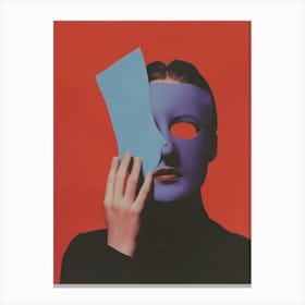 Blue Mask Canvas Print