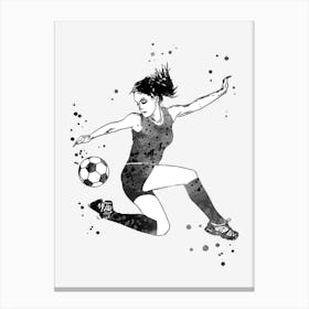 Female Soccer Player Canvas Print