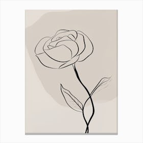Rose Line Art Abstract 6 Canvas Print
