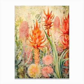Tropical Plant Painting Aloe Vera 2 Canvas Print