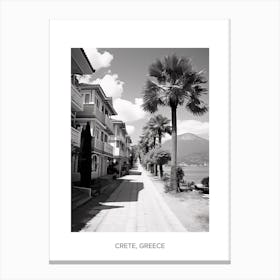 Poster Of Fethiye, Turkey, Photography In Black And White 4 Canvas Print