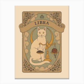 Cats Astrology Libra Canvas Print