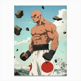 Karate Fighter Anime Canvas Print