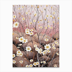 Gypsophila Babys Breath 4 Flower Painting Canvas Print