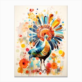 Bird Painting Collage Turkey 4 Canvas Print