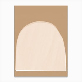 Simple Beige Object Canvas Print