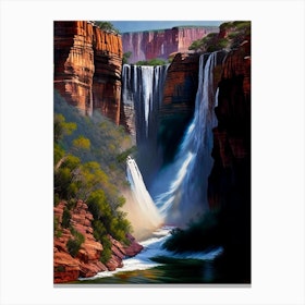 Blyde River Canyon Waterfalls, South Africa Nat Viga Style (3) Canvas Print
